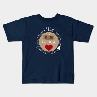 Funny Planet Pluto Planet Love Heart Astronomy Slogan Meme Kids T-Shirt